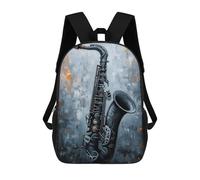 sinyumoney Saxophone Painting Sacs À Dos Scolaires Pour Enfants, Sac D'école Imprimé En 3D Pour Garçons, Élèves Du Primaire Et Du Collège 17inch