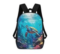 sinyumoney Sea Turtle Animal Ocean Sac À Dos Scolaire Pour Enfants Imprimé En 3D, Idéal Pour Les Voyages Et Les Lectures, Pour Les Garçons Et Les Élèves Du Primaire 17inch