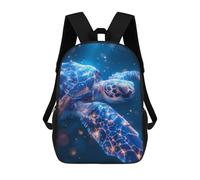 sinyumoney Sea Turtle Cosmic Odyssey Sacs À Dos Tendance Imprimés En 3D 17inch Sac D'école Décontracté Pour Enfants, Garçons, Élèves Du Primaire Et Du Collège