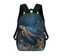 sinyumoney Sea Turtle in Deep Blue Ocean Sacs À Dos Scolaires Pour Enfants, Sac D'école Imprimé En 3D Pour Garçons, Élèves Du Primaire Et Du Collège 17inch