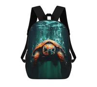 sinyumoney Sea Turtle Underwater Sac À Dos Scolaire Pour Filles Et Garçons, Grande Capacité, Léger, Pour Enfants Et Étudiants 17inch