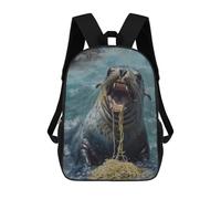 sinyumoney Seal Eating Spaghetti Sac À Dos Imprimé En 3D Pour Garçons, Sac D'école Grande Capacité, Sac De Voyage, Sac À Livres, Sac D'école Pour Garçons, Mochila 17inch