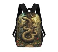 sinyumoney Serpent Tree Guardian in Eden Garden Sacs À Dos Scolaires Pour Enfants, Sac D'école Imprimé En 3D Pour Garçons, Élèves Du Primaire Et Du Collège 17inch