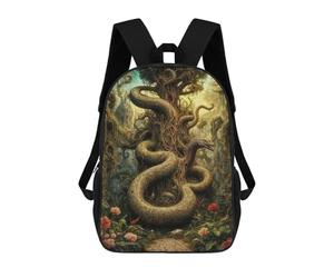 sinyumoney Serpent Tree Guardian in Eden Garden Sacs À Dos Scolaires Pour Enfants, Sac D'école Imprimé En 3D Pour Garçons, Élèves Du Primaire Et Du Collège 17inch