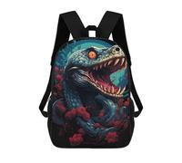 sinyumoney Serpent's Embrace A Fiery Fantasy Sac À Dos Scolaire Imprimé En 3D, Sac À Dos Tendance Pour Enfants, Sac À Dos Pour Garçons, Élèves Du Collège 17inch