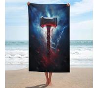 sinyumoney Serviette de Bain absorbante Hammer of The Gods, séchage Rapide, idéale pour la Plage, Le Nettoyage et Le Massage du Corps (130 cm x 80 cm) pour Hommes et Femmes.