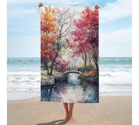 sinyumoney Serviette de Bain Bridge to Fall surdimensionnée, Ultra-absorbante et à séchage Rapide, idéale pour la Plage, la Piscine, Le Jardin et Les Vacances. Taille Unique.