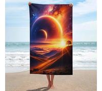 sinyumoney Serviette de Bain Dawn of Giants à séchage Rapide et résistante, idéale pour la Plage, la Piscine, Les Voyages, Le Camping et la Salle de Sport (130 cm x 80 cm).