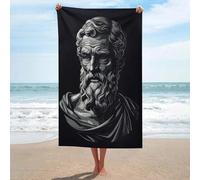 sinyumoney Serviette de Bain Épicure Philosophe, Ultra Douce, Motif Objectif, Serviette de Plage, Indispensable pour la Piscine ou Le Bain, 130 cm x 80 cm