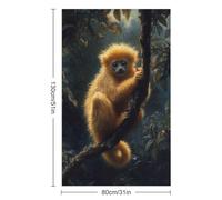 sinyumoney Serviette de Bain Golden Monkey in Jungle, Ultra Douce, Motif Goal Design, idéale pour la Plage, Les Voyages, la Piscine ou Le Bain, 130 cm x 80 cm