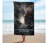 sinyumoney Serviette de Bain « L'audace Triomphe de la Peur » pour la Piscine, la Plage, Le Spa, la Salle de Sport ou l'hôtel (130 cm x 80 cm).