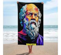 sinyumoney Serviette de Bain/Plage/Spa/hôtel à Motif de Philosophe Vibrant, Lavable en grammage Moyen, absorbante, Taille Unique.