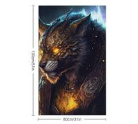 sinyumoney Serviette de Bain Steampunk Wolf Armor -1, Ultra Douce, Motif Goal Design, idéale pour la Plage, Les Voyages, la Piscine ou Le Bain, 130 cm x 80 cm