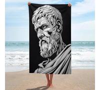 sinyumoney Serviette de Plage Épictète Philosophe (1 pièce), absorbante et à séchage Rapide, idéale pour Le Camping et Les Vacances (130 cm x 80 cm).