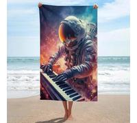 sinyumoney Serviette de Plage Lavable GSM Astronaute Pianiste, Douce et Ultra-absorbante, idéale pour la Piscine, Le Camping et la Plage. Taille Unique.