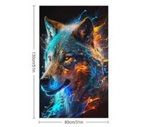 sinyumoney Serviette Electric Wolf Portrait -4, 1 pièce, absorbante, séchage Rapide, Serviette de Plage, Bain et Piscine, 130 cm x 80 cm