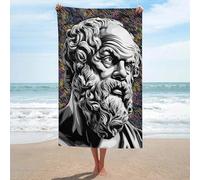 sinyumoney Serviettes de Bain à Motif Portrait Artistique « Vision du Philosophe », Ultra-Douces, idéales pour la Plage, Les Voyages, la Piscine ou Le Bain, Taille Unique.