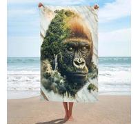 sinyumoney Serviettes de Bain Guardian of The Jungle, Anti-Sable, à séchage Rapide, absorbantes, compactes, idéales pour la Plage et Les Voyages, 130 cm x 80 cm