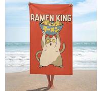 sinyumoney Serviettes de Bain Ramen King, Serviette de Plage Extra Large, Ultra Douce, qualité hôtelière, 130 cm x 80 cm