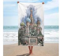 sinyumoney Serviettes de Bain Style cathédrale Saint-Basile, légères, Douces et absorbantes, idéales pour la Plage et la Maison, Taille Unique.