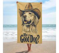 sinyumoney Serviettes de Bain Who's A Good Dog : Anti-Sable, séchage Rapide, absorbantes, compactes, idéales pour la Plage et Les Voyages (130 cm x 80 cm).