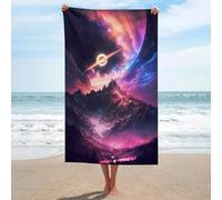 sinyumoney Serviettes de Plage lavables Dawn of Black Hole GSM Extra Larges, Douces pour Les Peaux sensibles, 130 cm x 80 cm