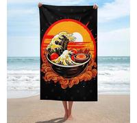 sinyumoney Serviettes lavables Ramen GSM, Ultra Douces et absorbantes, idéales pour la Plage, Le Spa, la Salle de Sport, l'hôtel et la Salle de Bain (130 cm x 80 cm).