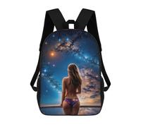 sinyumoney Sexy Space Girl Sacs À Dos Tendance Imprimés En 3D 17inch Sac D'école Décontracté Pour Enfants, Garçons, Élèves Du Primaire Et Du Collège