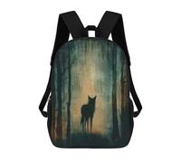 sinyumoney Shadowy Dingo in The Woods Sacs À Dos Imprimés En 3D Pour Enfants, Sacs D'école Tendance Pour Garçons, Sacs De Voyage, Sacs Scolaires Pour Élèves Du Primaire 17inch