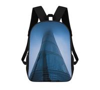 sinyumoney Shanghai Tower Sac À Dos Pour Enfants, Impression 3D, Sac D'école Pour Garçons Et Filles, Sac À Dos Tendance Et Décontracté Pour Écoliers 17inch