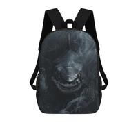 sinyumoney Shark in Black Smoke Sac À Dos Scolaire Pour Enfants Imprimé En 3D, Idéal Pour Les Voyages Et Les Lectures, Pour Les Garçons Et Les Élèves Du Primaire 17inch