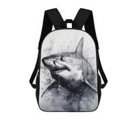 sinyumoney Shark Inked Marine Hunter Sac À Dos Avec Poche, Sacs À Dos Imprimés En 3D, Sacs De Voyage, Sacs À Livres, Sacs D'école Pour Enfants 17inch
