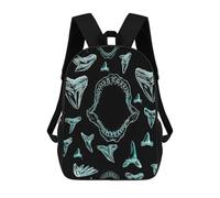 sinyumoney Shark Teeth And Jaw Pattern Sac À Dos Scolaire Imprimé En 3D Pour Enfants, Sac À Dos Garçon/fille, Sac De Voyage Pour Enfants 17inch
