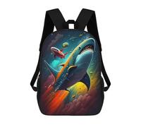 sinyumoney Sharks in Space Adventure Sacs À Dos Pour Enfants, Sac D'école Imprimé En 3D, Cartable Pour Enfants, Sac De Voyage, Sac À Dos Garçon Fille, Sac D'école Pour Enfants 17inch