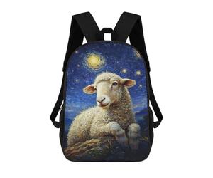 sinyumoney Sheep Under Starry Night Sac À Dos Enfant, Cartable Imprimé En 3D Pour Garçons Et Adolescents 17inch