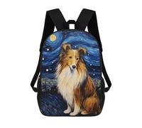 sinyumoney Shetland Sheepdog Sacs À Dos Pour Enfants, Cartables Imprimés En 3D, Sacs À Dos Pour Élèves Du Primaire Et Du Collège, Garçons Et Filles 17inch