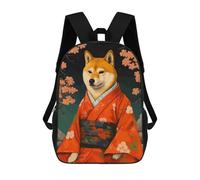 sinyumoney Shiba Inu Dog Pixel Art Sac À Dos, Cartable Imprimé En 3D, Sac À Goûter, Sac À Dos De Voyage, Sac À Dos Entre Amis, Sac À Dos Scolaire Pour Filles Et Garçons 17inch