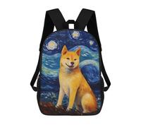 sinyumoney Shiba Inu Dog Sac À Dos Imprimé En 3D Pour Enfants, Sac D'école, Sac De Voyage Grande Capacité, Sac À Livres, Sac À Dos Pour Enfants 17inch