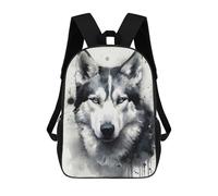 sinyumoney Siberian Husky Dog Art Sac À Dos Scolaire Imprimé En 3D, Sac À Dos Décontracté Pour Enfants, Sac D'école Imprimé En 3D Pour Garçons, Primaire Et Collège 17inch
