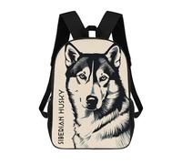 sinyumoney Siberian Husky Sacs À Dos Pour Enfants, Sac À Dos Scolaire Imprimé En 3D Pour Enfants, Sac À Dos De Voyage, Sac À Livres Pour Enfants 17inch Sac D'école