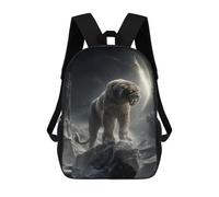 sinyumoney Silent Sentinel of The Moonlit Peaks - Ethereal Wilderness Guardian Sac À Dos Scolaire Pour Filles Et Garçons, Grande Capacité, Léger, Pour Enfants Et Étudiants 17inch