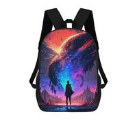sinyumoney Silhouette Before Cosmic Wonder Sac À Dos Scolaire Pour Enfants, Imprimé En 3D, Sac À Dos Tendance Pour Garçons, Élèves Du Primaire Et Du Collège 17inch