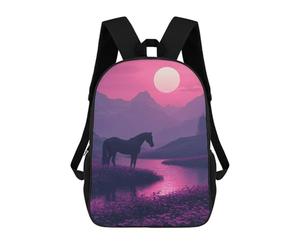sinyumoney Silhouette Horse Sunset Sacs À Dos Pour Enfants, Sac À Dos Scolaire, Sac À Dos Imprimé En 3D Pour Enfants, Sac À Dos De Voyage, Sac À Livres, Sac D'école Pour Enfants 17inch