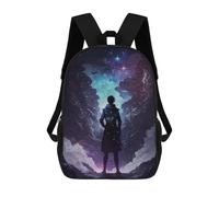 sinyumoney Silhouette of A Cosmic God Sacs À Dos Pour Enfants, Sac D'école Imprimé En 3D, Cartable Pour Enfants, Sac De Voyage, Sac À Dos Garçon Fille, Sac D'école Pour Enfants 17inch