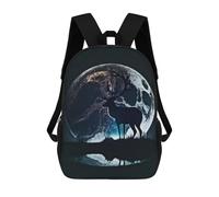 sinyumoney Silhouette of A Deer Sac À Dos Scolaire Pour Enfants, Imprimé En 3D, Tendance Et Décontracté, Pour Garçons, Élèves Du Primaire Et Du Collège 17inch