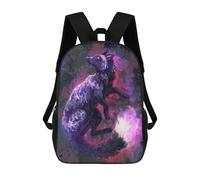 sinyumoney Silver Fox Sac À Dos Scolaire Pour Filles Et Garçons, Grand Sac À Dos Léger Pour Enfants Et Étudiants 17inch