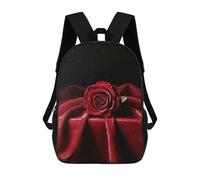 sinyumoney Single Red Rose Sacs À Dos Pour Enfants, Cartables, Sacs À Dos Scolaires Imprimés En 3D, Sacs À Dos De Voyage Tendance Pour Enfants (primaire, Collège) 17inch