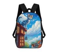 sinyumoney Sitting Cat 17inch Sac À Dos Scolaire Imprimé En 3D Pour Enfants, Style Décontracté Et Tendance, Idéal Pour Les Voyages Et Les Études.