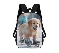 sinyumoney Skating Puppy Sac À Dos Scolaire Pour Enfants Imprimé En 3D, Idéal Pour Les Voyages Et Les Lectures, Pour Les Garçons Et Les Élèves Du Primaire 17inch