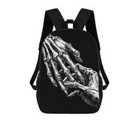 sinyumoney Skeleton Hand Touching Human Hand Sacs À Dos Pour Enfants, Cartables, Sacs À Dos Scolaires Imprimés En 3D, Sacs À Dos De Voyage Tendance Pour Enfants (primaire, Collège) 17inch